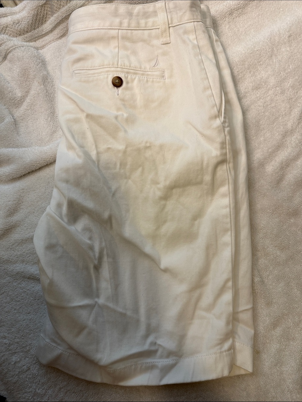 Nautica White Men's Cotton Shorts with Navy Trim - Picture 5 of 5